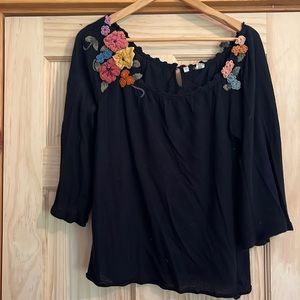 Floral Moth blouse